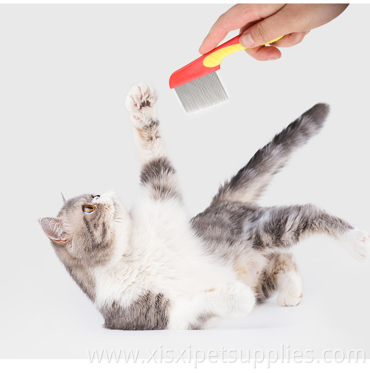 Factory Wholesale Metal Long Pin Pet Cat Comb Flea Comb For Dogs